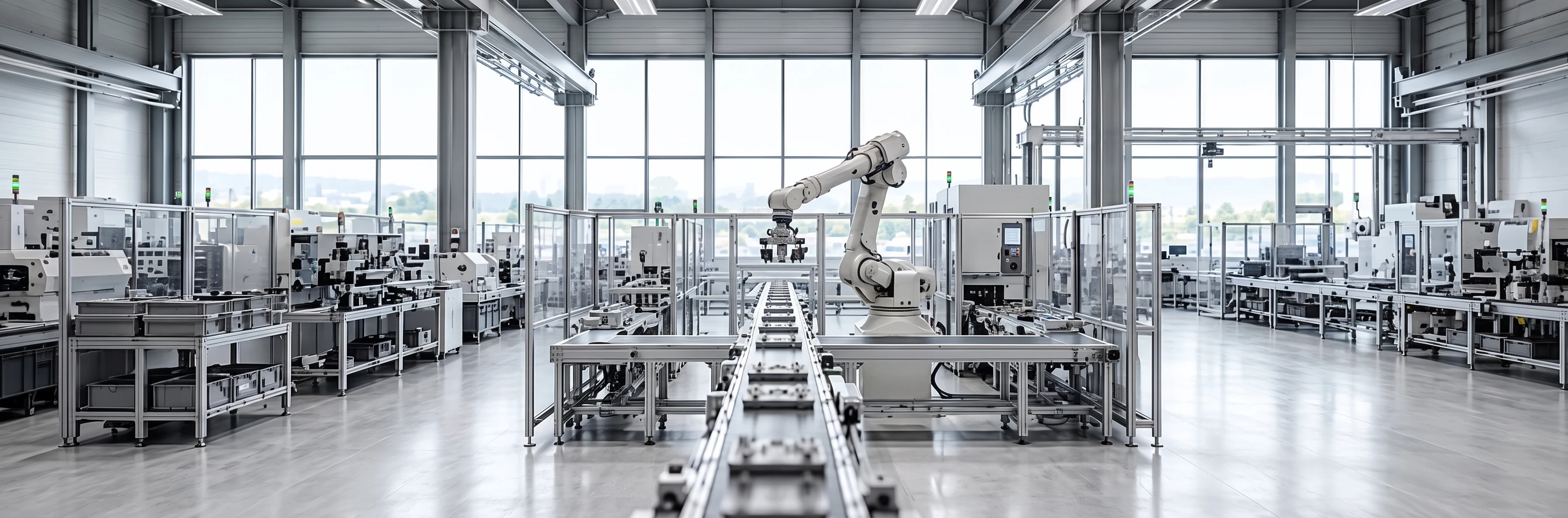 Production hall of a mid-sized manufacturing company